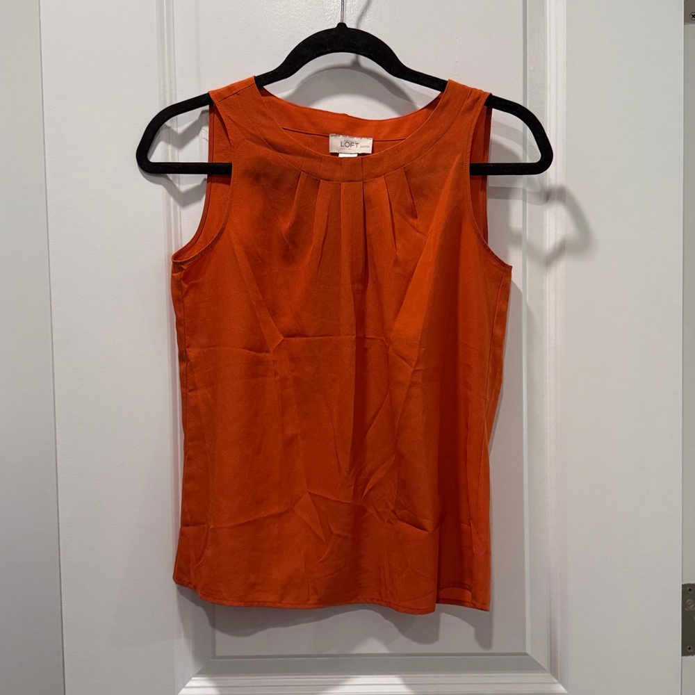 LOFT Tangerine Sleeveless Blouse